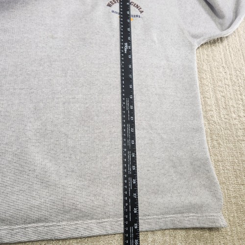 Vintage West Virginia Mountaineers Sweatshirt Men Large Starter Y2K Henley Gray - 第 6/9 張圖片