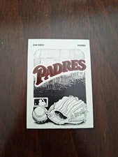 1987 Fleer MLB San Diego Padres Logo/Sticker(Mets/Brewers) Sticker On The Back