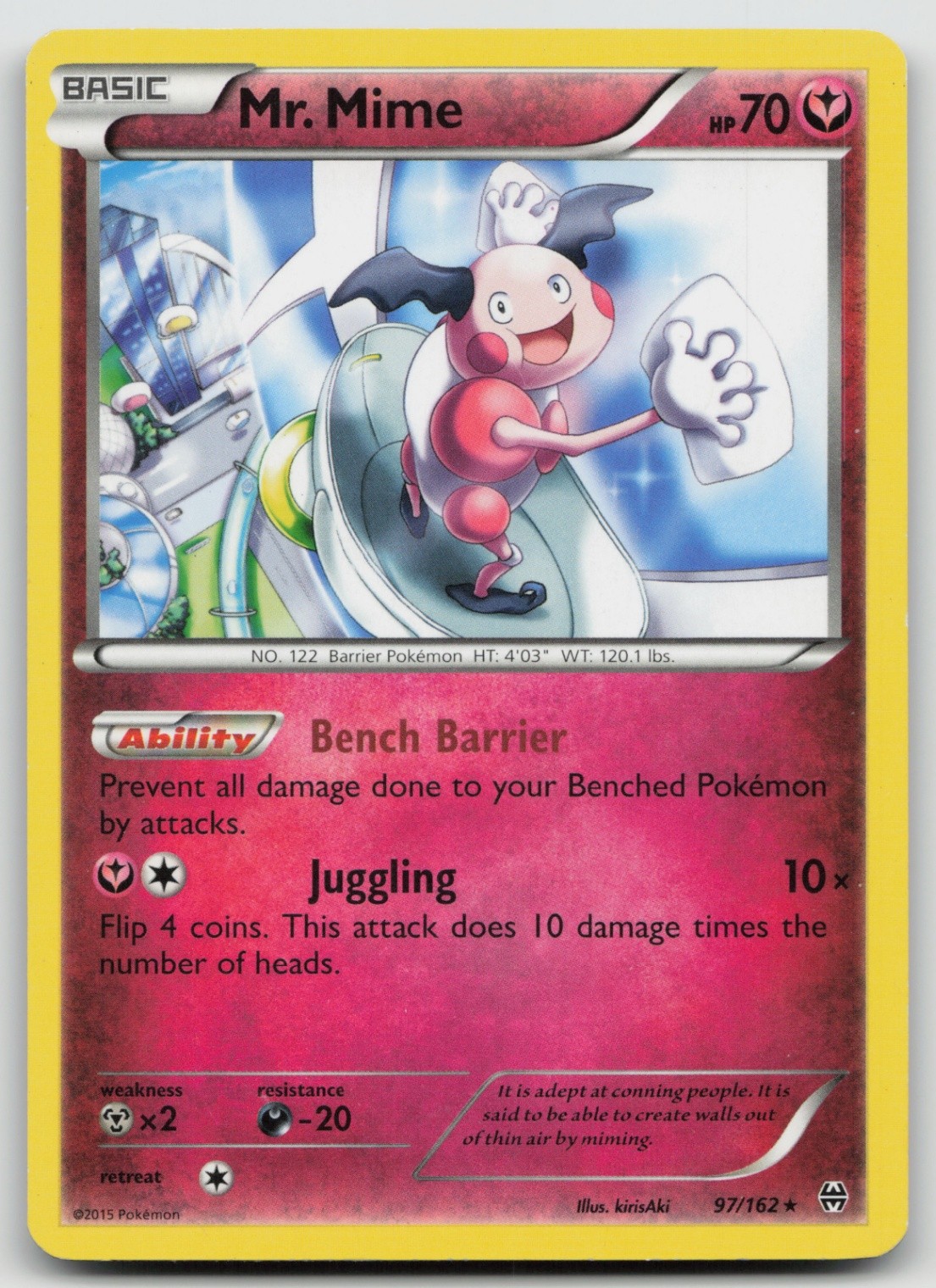 Mr. Mime 97/162 XY - BREAKthrough Rare Pokemon TCG Card