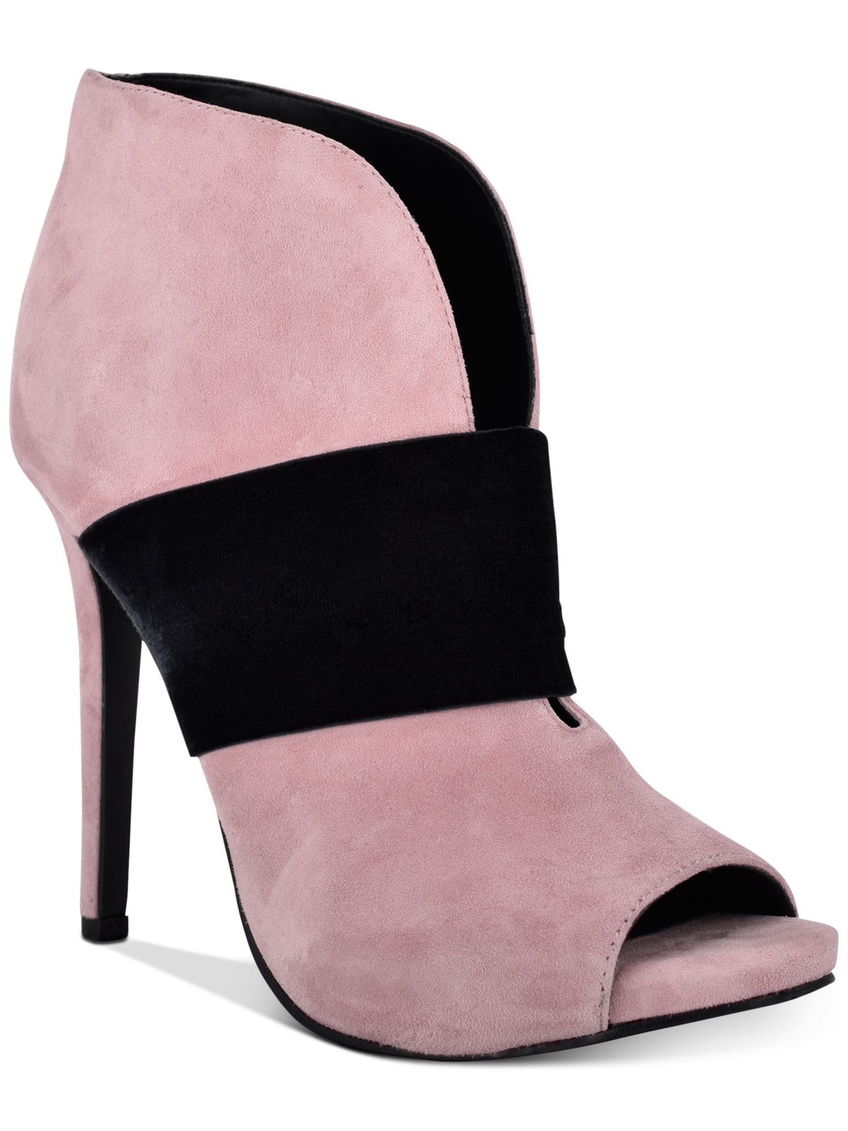 Женская розовая блузка GUESS из кожи на шпильке с открытым носком и глубоким V-образным вырезом 95 М 4690₽