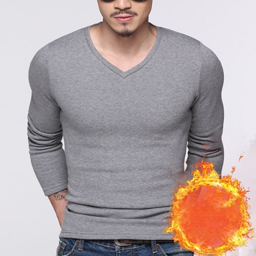 Mens Warmth Booster Stylish V Neck Thermal Fabric and Comfortable Fit Top - Picture 8 of 20