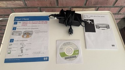 HP PSC 1400 All-In-One Printer Adapter CD Rom Instructions Start Up Guide OEM