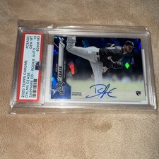 Dylan Cease 2020 Topps Chrome Sapphire Rookie Auto PSA 10