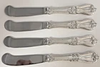 FOUR ANTIQUE TOWLE OLD COLONIAL  (1894) STERLING SILVER INDIVIDUAL BUTTER KNIVES