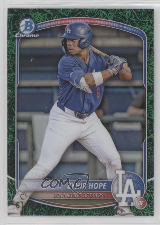 2025 Bowman Chrome Prospects Green Grass Refractor 61/99 Zyhir Hope #BCP-2 4k8