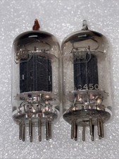 Pair Tungsol 5687 Dual Black Flat Plate D Getter Tubes RARE Amplitrex Strong 2