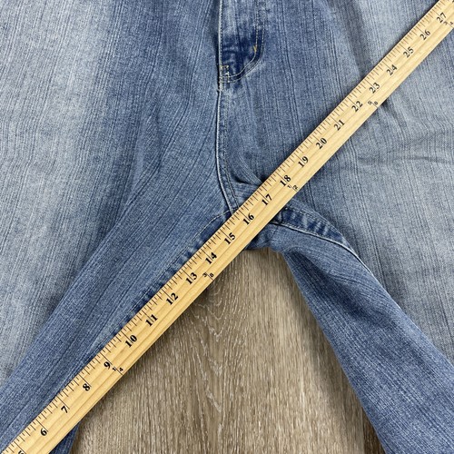 Vtg Y2K Raw Blue Skater Shorts Mens 44 Baggy Denim 16” Inseam Grunge Wide Leg - Picture 7 of 17