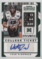2020 Panini Contenders Draft Picks College Ticket Cole McDonald #300 Auto n1u
