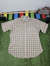 vintage 1980 levis usa olympic games button up shirt plaid size L made in usa