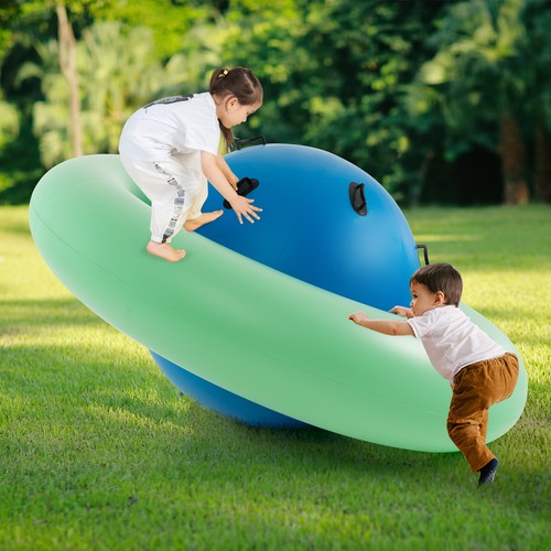 7.5' Inflatable Dome Rocker Bouncer w/ 6 Handles Fun Outdoor Game for Kids
