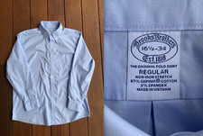 Brooks Brothers Mens Shirt L 16.5 34 Blue Non Iron Stretch Oxford Button Down