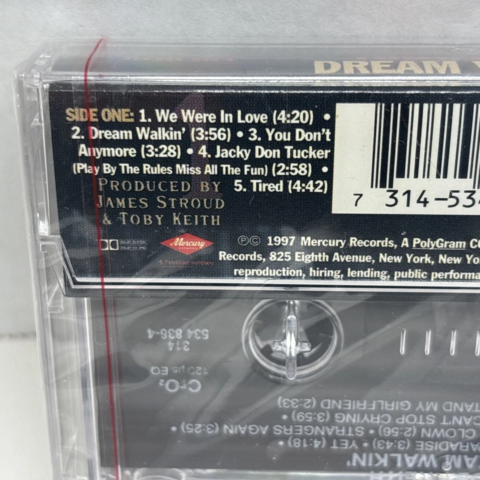 Toby Keith - Dream Walkin’ (1997) Music Cassette Mercury 314-534 836-4 Sealed - Image 3 of 4
