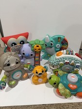 Fisher Price Linkimals Lot of 7 Sloth Koala Turtle Beaver Hedgehog Owl Narwhal