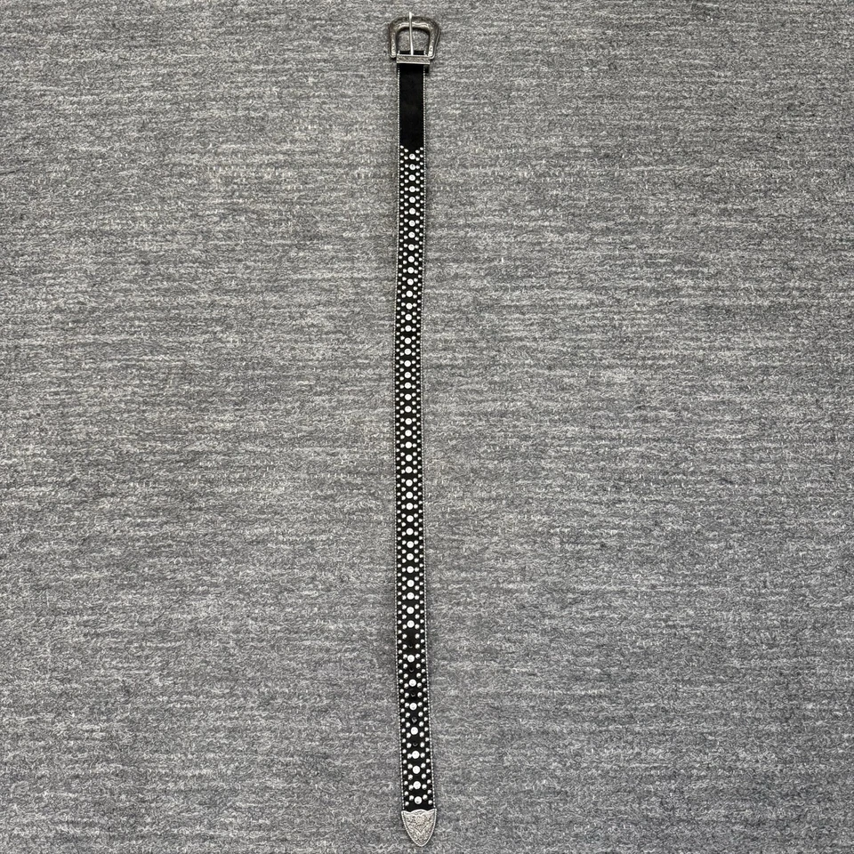 Guess Cristal Tachonado Hebilla de Cinturón Mujer Pequeño Brillo Plateado Glamour Punk Y2K De Colección Foto 4 de 4