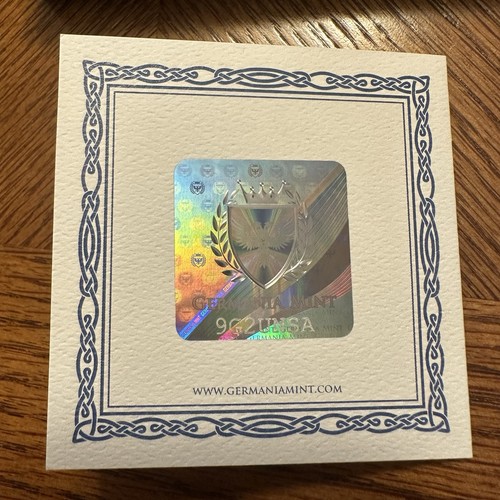 2024 Germania Goddesses Gefion 2 oz Silver Colorized Cast Bar With Box COA /999 - Picture 7 of 10