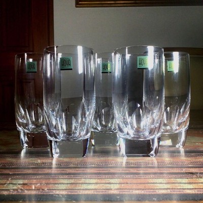 HOYA CRYSTAL Tumbler 5pcs set 12x5.5cm/4.72x2.16'' CONTEMPORARY COLLECTION HOYA