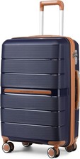 British Traveller Hartschalenkoffer Reise Trolley 76x49x31cm 8 Spinner Dunkelbla