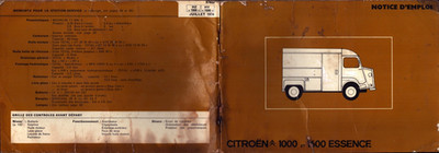 Citroen dealer / Hz 1000 & Hy 1600 petrol / maintenance booklet in 1974