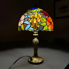 Tiffany Style Table Lamp Handcrafted Art Stained Glass Bedside Lamps Desk Light