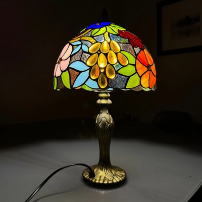 Tiffany Stil Tischlampe Handarbeit Kunst Buntglas Nachttischlampen Schreibtischleuchte
