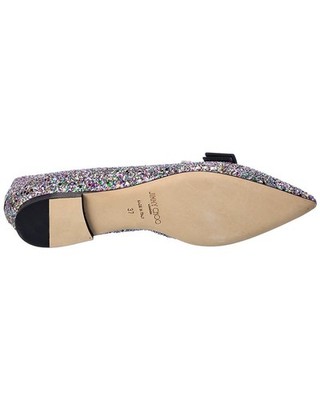 Jimmy Choo Gala Glitter Flat Women's Pink 36 | eBay