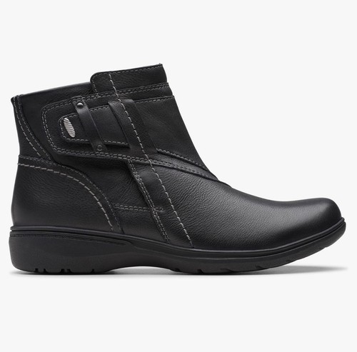 Clarks Collection Bottes Mode Femme Style Carleigh, Cuir Noir, 8,5 Medium - Photo 5/7
