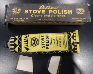 Wiliams Stove Polish Vintage HF Staples & Co. Inc. Merrimack N.H. Old Box & Tube
