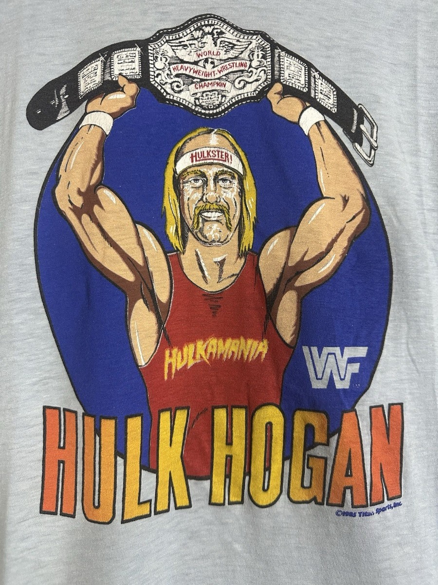 Vtg 80s Hulk Hogan Hulkmania Hulkster Wrestling Champion T-shirt View 2