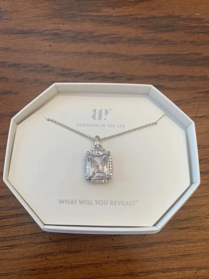 Collar Bomb Party NK54543 Ocean Breeze Bliss Circonita Cúbica Chapado en Rodio Foto 2 de 4