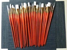 Assortment of 35 Princeton Art & Brush Co. Fine Artists Brushes