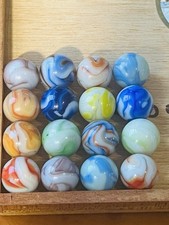 Lot of 16 Vintage Champion/Ravenswood West Virginia Marbles NM(+) To Mint