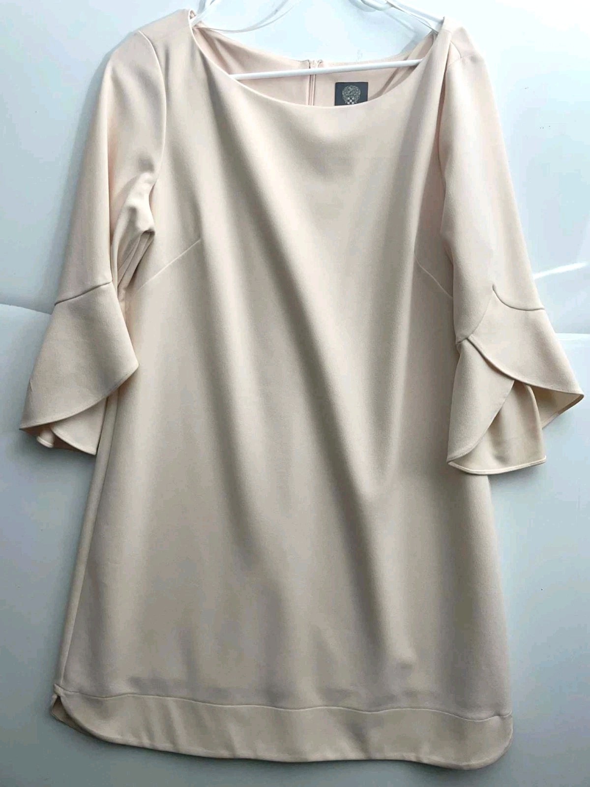 Vince Camuto Light Pink Womens Dress - Bell Layered Sleeves - Zip back- Size 14