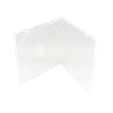 5.2mm Durable CD Case, Slim Single Clear PP Poly Plastic Cases, 100 Pack.