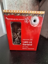 1.8m Lit Garland with LED Lights