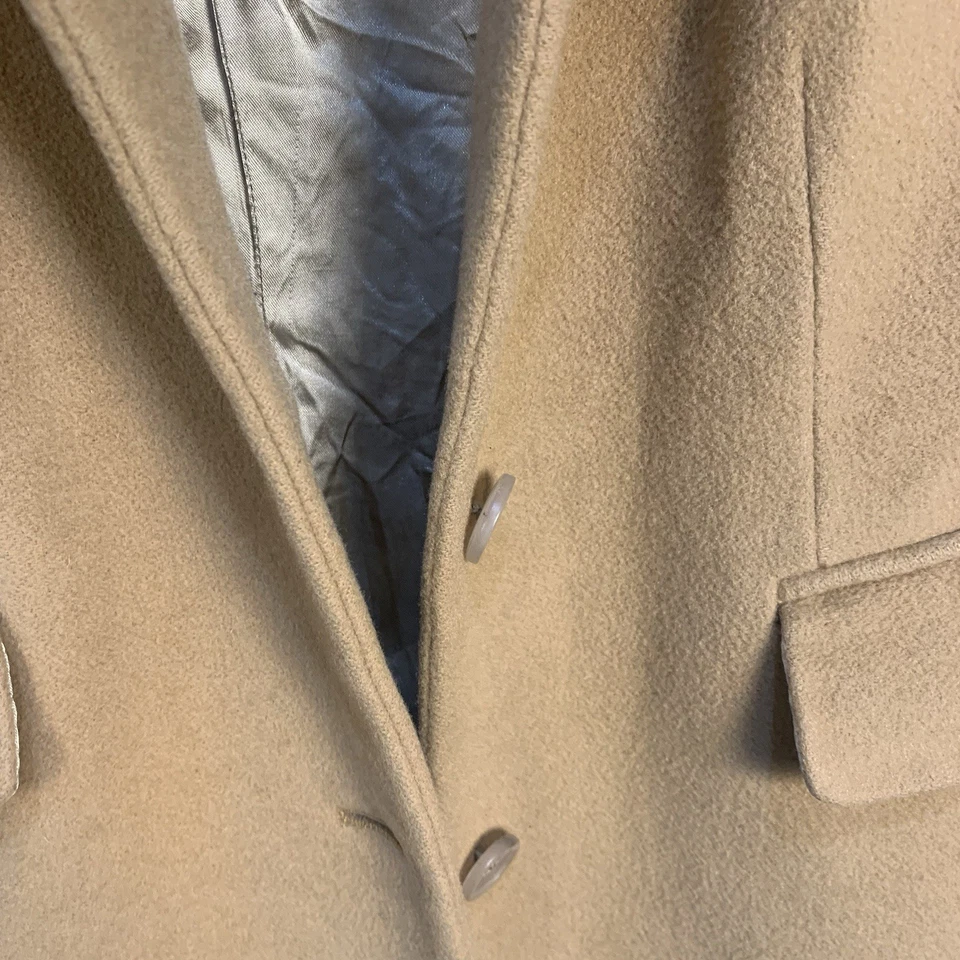 Abrigo J.Crew Camel Lana Cachemira Tostado Talla 8 Preppy Clásico Foto 2 de 4