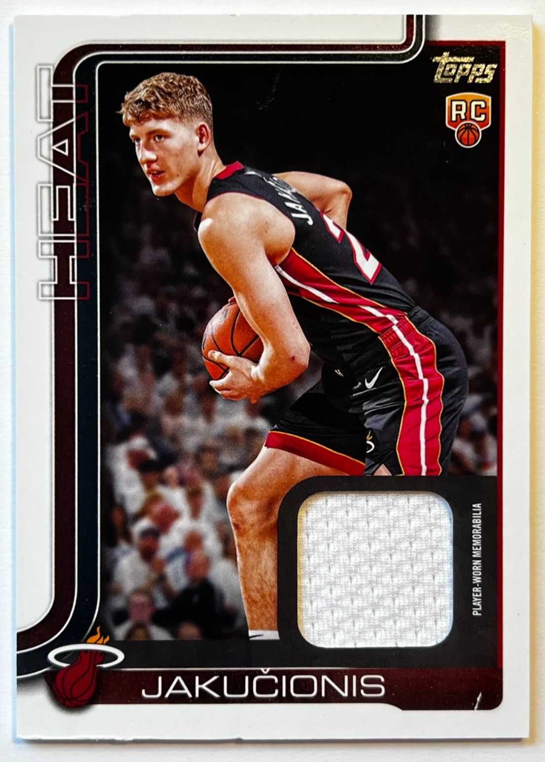 🏀2025-26 Topps Flagship Real One Relics #FRO-KJ Kasparas Jakucionis RC HEAT🏀