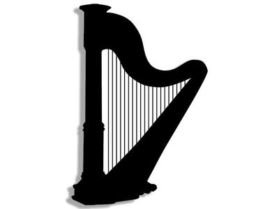10cm Auto-Aufkleber Sticker Decal Laptop Harp Classical Musical Instrument F1426