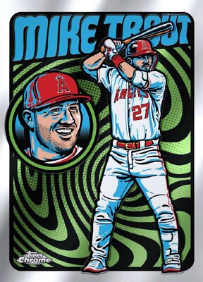 MIKE TROUT UV-3 2024 Topps Series 1 SUPER RARE ULTRA VIOLET ANGELS DIGITAL CARD