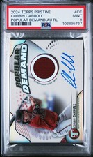 2024 Topps Pristine Corbin Carroll Popular Demand Relic Auto #DPAR-CC PSA 9 Mint