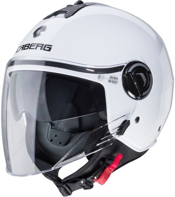 CABERG Jethelm RIVIERA V4 X weiß metallic mit Sonnenblende ECE 22.06 S 55/56