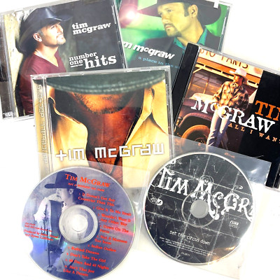 Tim McGraw 6 CD Lot Number One Hits Circus Down Moment Soon Place Sun All I Want