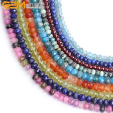 AAA Grade Natural Assorted Gemstones Faceted Tiny Beads For Jewelry Making 15"