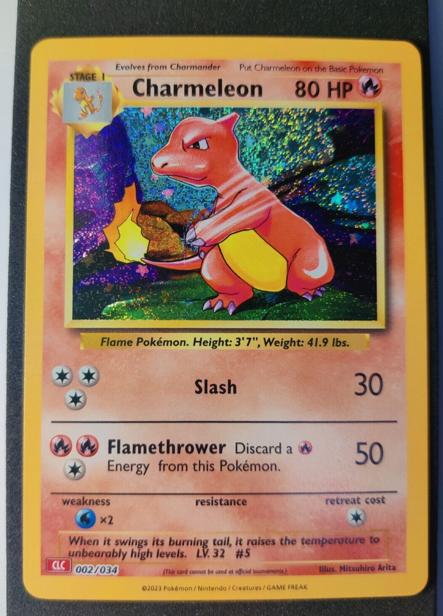 Pokemon Charmeleon 002/034 Holo Pokemon Card Game Classic English