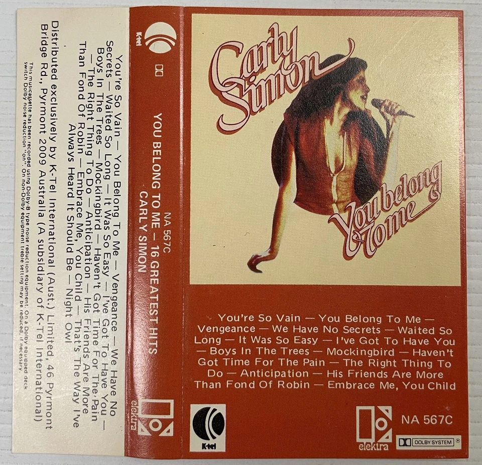 Carly Simon You Belong To Me Music Cassette Tape NA 567C Electra 1978 Original - Image 4 of 4