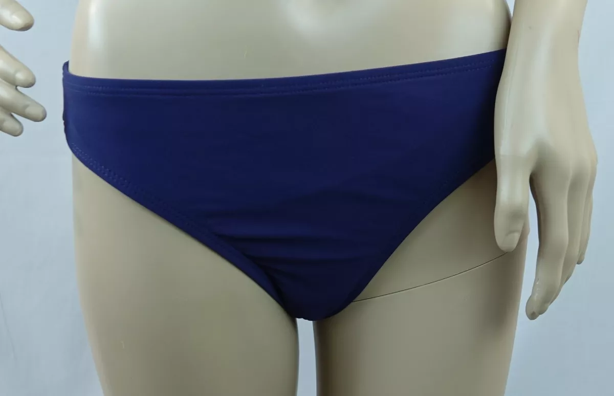 binde forvridning renere NWT TOMMY HILFIGER swim navy bikini bottom with logo back buckle, size 8 |  eBay