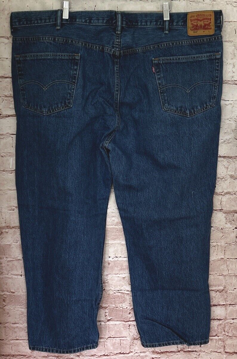 Levis Jeans Mens 50x30 (29.5) 550 Relaxed Fit Den… - image 3