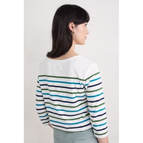 Seasalt Sailor Top - Falmouth Tri Breton Chalk Maritime - 12 16 18 - Was £29.95 - Picture 5 of 5