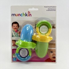 Munchkin Fresh Food Feeder for Fruits Veggies Green Blue 2 Pack BPA Free