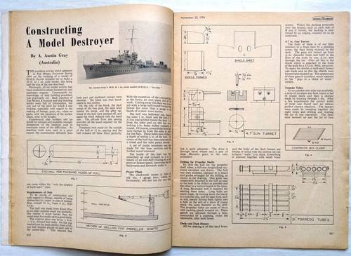 Model Engineer Magazine Vol 110 No 2792 November 25 1954 Constructing Destroyer - Picture 2 of 2