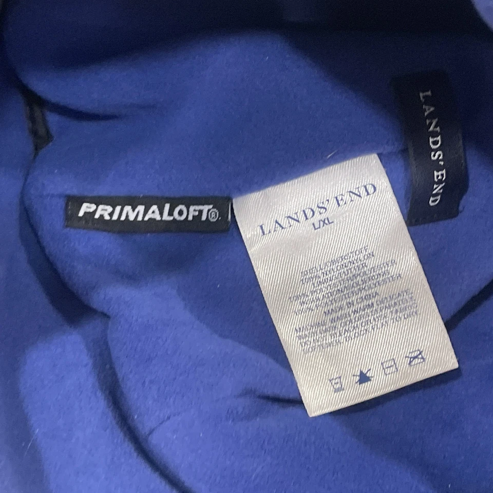 Sombrero Trampero Lands End Negro Azul Forrado Permaloft Para Hombres L/XL BONITO Foto 4 de 4